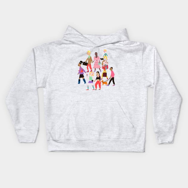 Crowd Kids Hoodie by ezrawsmith